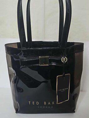 Ted Baker London patent PVC tote bag